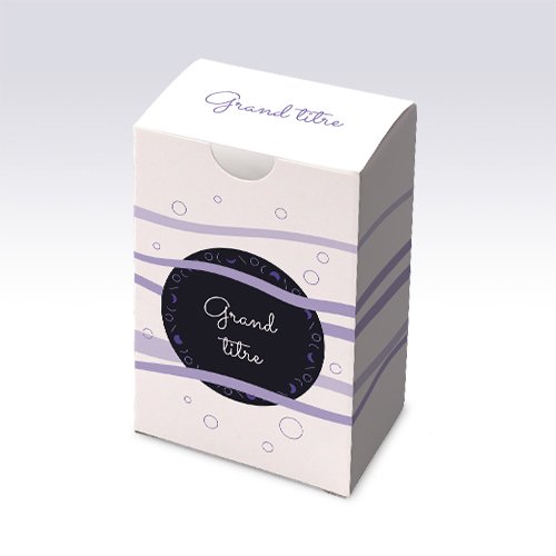 Packaging Boite rectangulaire Pastille et vague mauve personnalisable