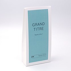 Packaging à soufflet Aplat bleu vert personnalisable 9x19,1x4,4cm