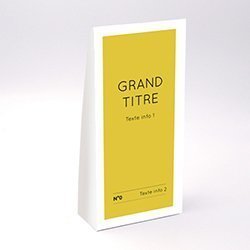 Packaging à soufflet Aplat jaune personnalisable 9x19,1x4,4cm
