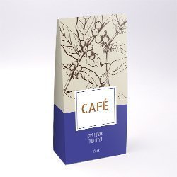 Packaging à soufflet Coffee personnalisable 9x19,1x4,4cm
