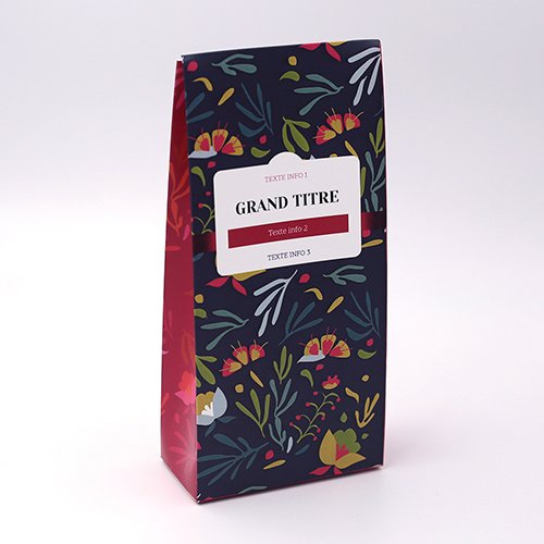 Packaging Packaging à soufflet Floral fuchsia personnalisable