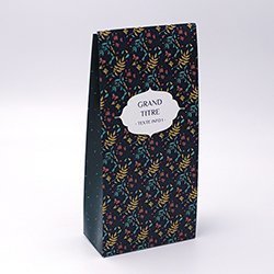 Packaging à soufflet Floral vert anglais personnalisable 9x19,1x4,4cm