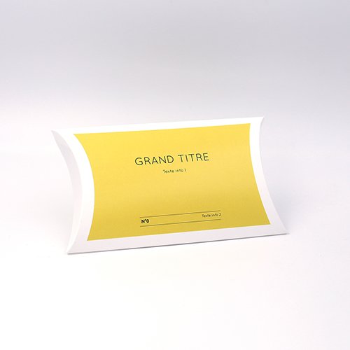 Packaging Pochette à rabats Aplat jaune personnalisable