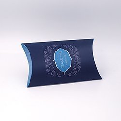 Pochette à rabats Arabesque bleu personnalisable 17x3x10,5cm