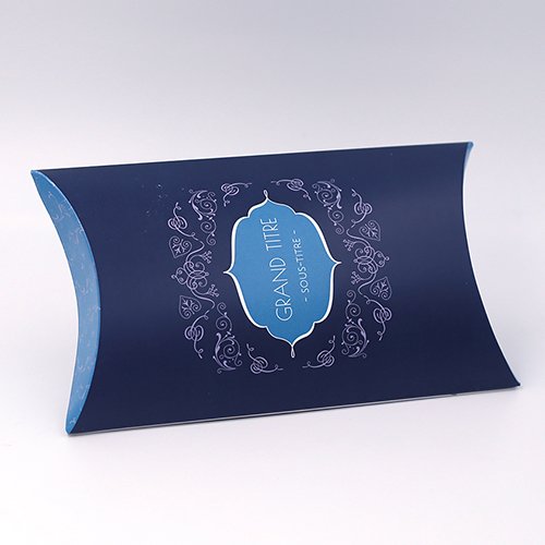 Packaging Pochette à rabats Arabesque bleu personnalisable