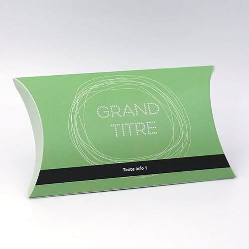 Packaging Pochette à rabats Filaire vert personnalisable