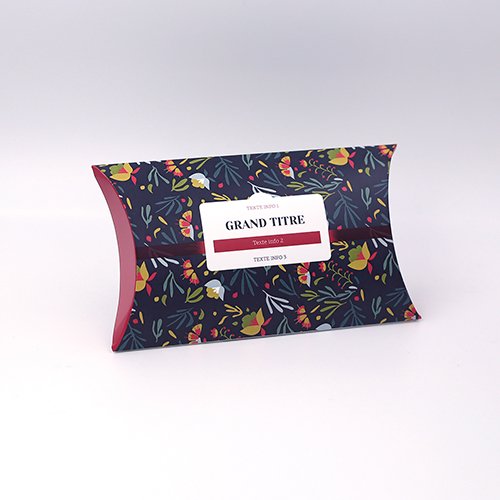 Packaging Pochette à rabats Floral fuchsia personnalisable