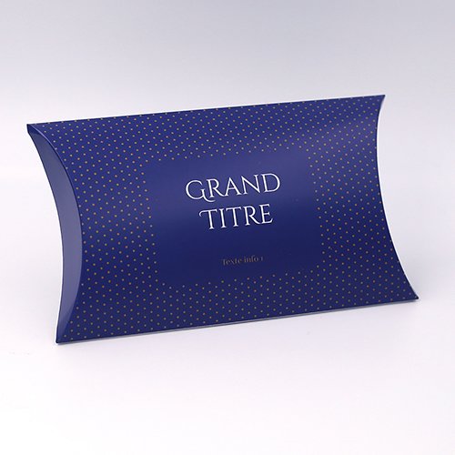 Packaging Pochette à rabats Petits points indigo personnalisable