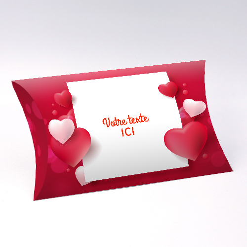 Packaging Pochette à rabats Saint valentin personnalisable