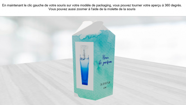 visualiser en 3D votre packaging de boite pétale
