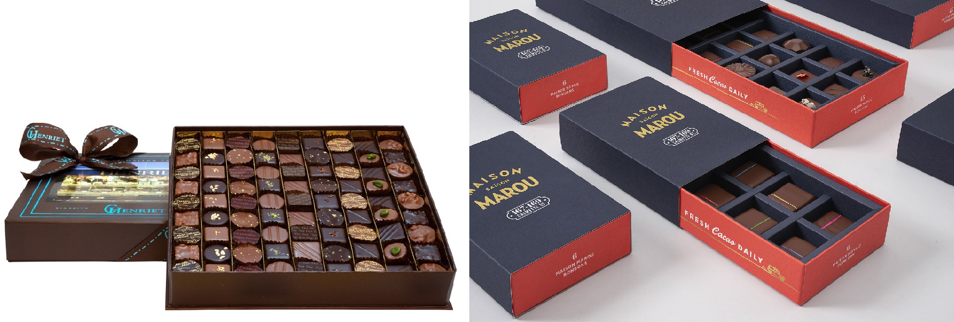 packaging chocolat coffret Marou